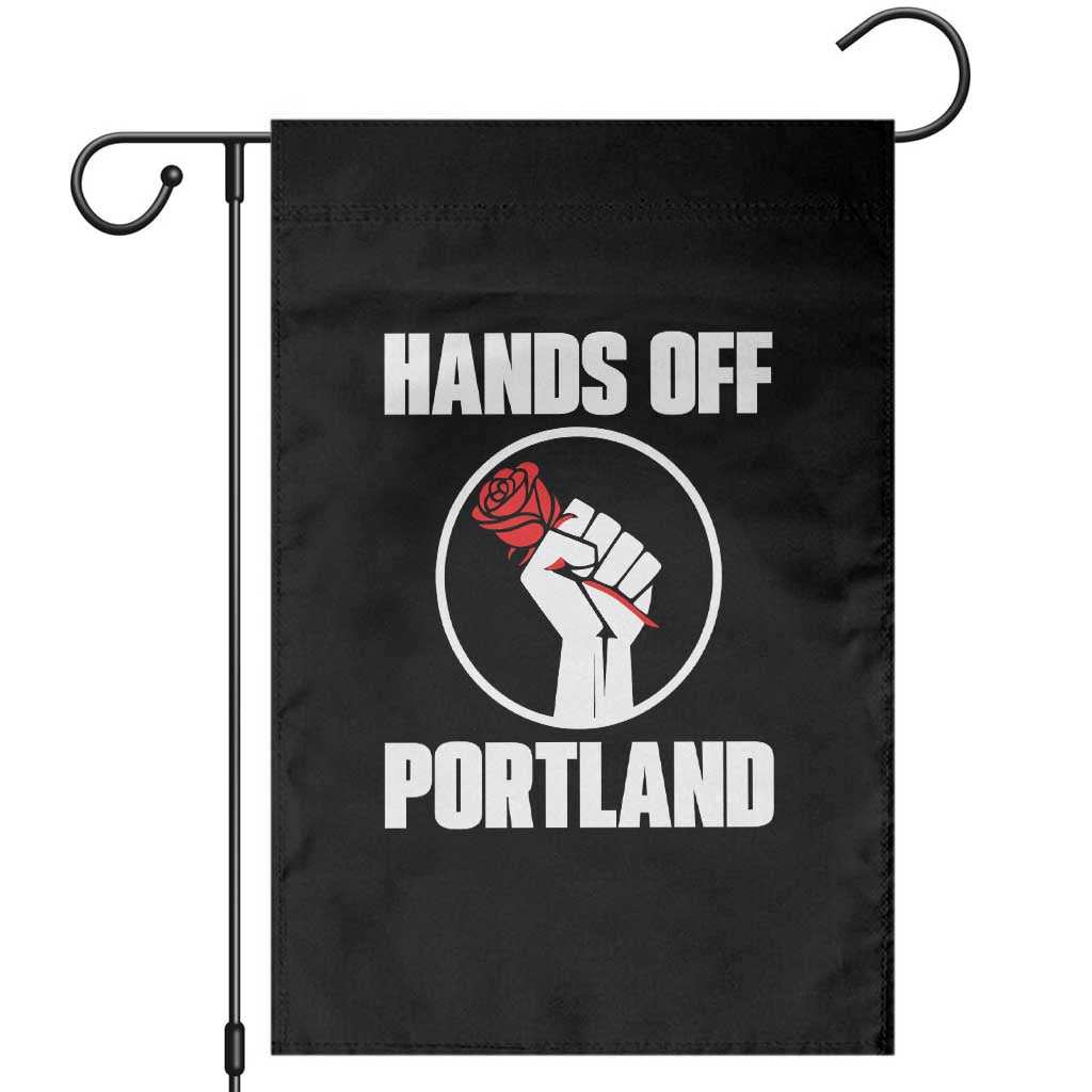 Hands Off Portland Garden Flag Rose Fist Oregon Freedom Fighter - Wonder Print Shop