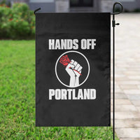 Hands Off Portland Garden Flag Rose Fist Oregon Freedom Fighter - Wonder Print Shop