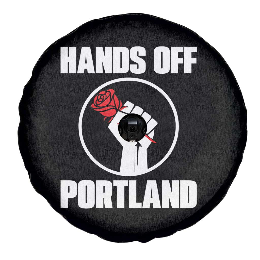 Hands Off Portland Spare Tire Cover Rose Fist Oregon Freedom Fighter - Wonder Print Shop