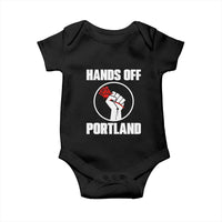 Hands Off Portland Baby Onesie Rose Fist Oregon Freedom Fighter - Wonder Print Shop