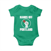 Hands Off Portland Baby Onesie Rose Fist Oregon Freedom Fighter - Wonder Print Shop
