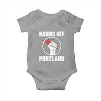 Hands Off Portland Baby Onesie Rose Fist Oregon Freedom Fighter - Wonder Print Shop