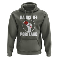 Hands Off Portland Hoodie Rose Fist Oregon Freedom Fighter - Wonder Print Shop