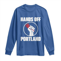 Hands Off Portland Long Sleeve Shirt Rose Fist Oregon Freedom Fighter - Wonder Print Shop