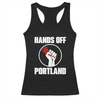 Hands Off Portland Racerback Tank Top Rose Fist Oregon Freedom Fighter - Wonder Print Shop