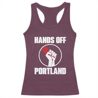Hands Off Portland Racerback Tank Top Rose Fist Oregon Freedom Fighter - Wonder Print Shop