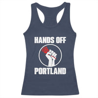 Hands Off Portland Racerback Tank Top Rose Fist Oregon Freedom Fighter - Wonder Print Shop