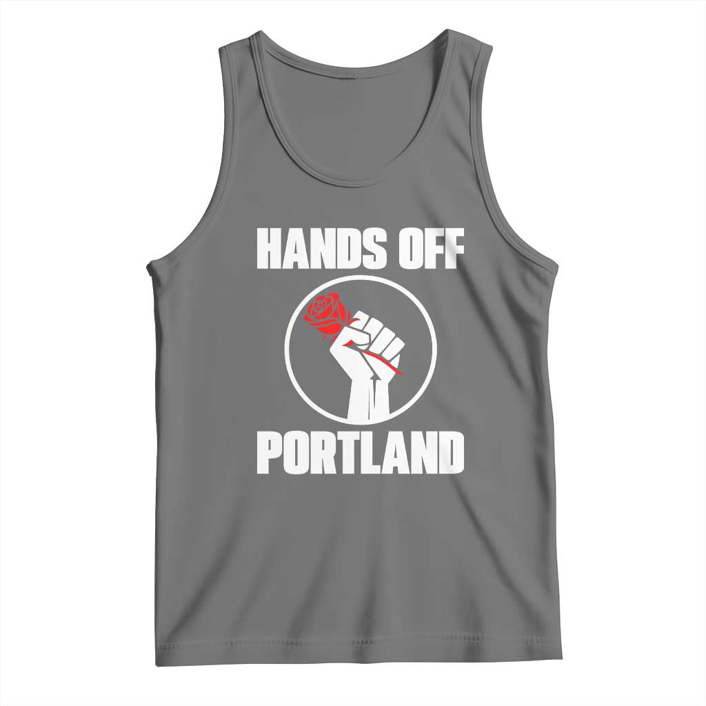 Hands Off Portland Tank Top Rose Fist Oregon Freedom Fighter - Wonder Print Shop