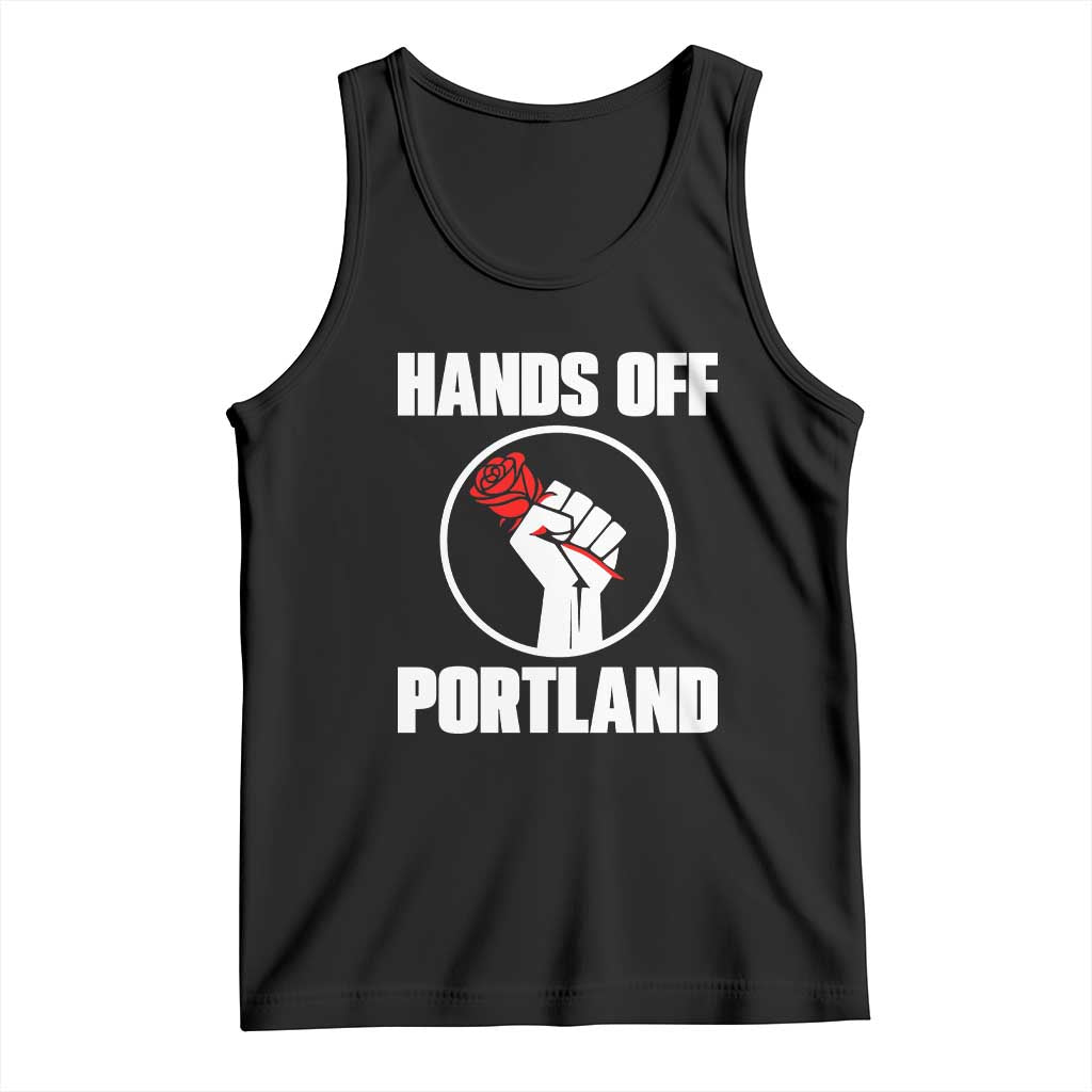 Hands Off Portland Tank Top Rose Fist Oregon Freedom Fighter - Wonder Print Shop