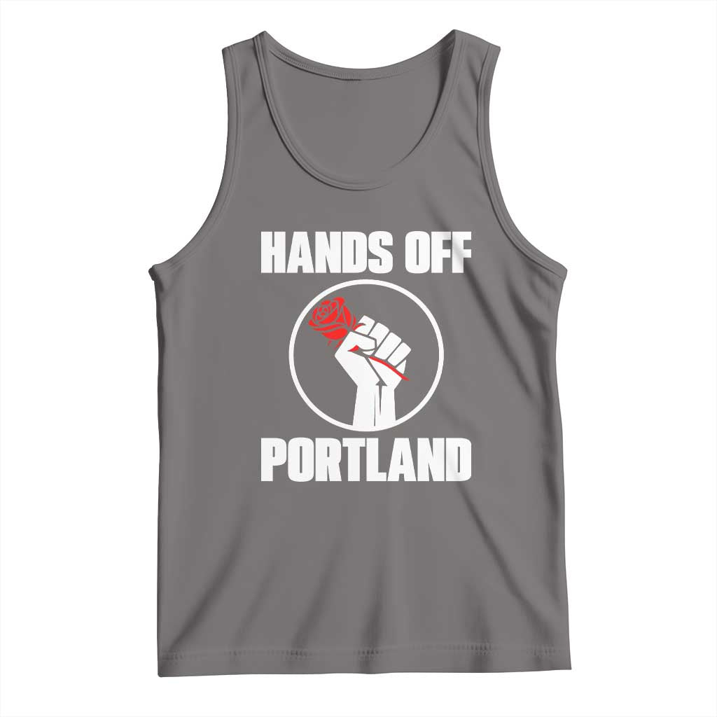 Hands Off Portland Tank Top Rose Fist Oregon Freedom Fighter - Wonder Print Shop