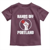 Hands Off Portland Toddler T Shirt Rose Fist Oregon Freedom Fighter - Wonder Print Shop