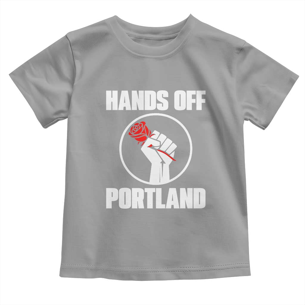 Hands Off Portland Toddler T Shirt Rose Fist Oregon Freedom Fighter - Wonder Print Shop