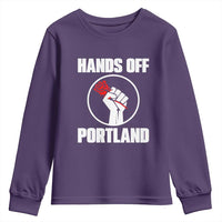 Hands Off Portland Youth Sweatshirt Rose Fist Oregon Freedom Fighter - Wonder Print Shop