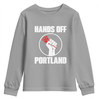Hands Off Portland Youth Sweatshirt Rose Fist Oregon Freedom Fighter - Wonder Print Shop