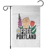 Free Portland Raised Fist Garden Flag Patriotic Oregon Freedom Floral Justice - Wonder Print Shop