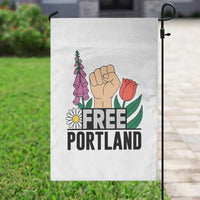 Free Portland Raised Fist Garden Flag Patriotic Oregon Freedom Floral Justice - Wonder Print Shop