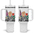 Free Portland Raised Fist Tumbler With Handle Patriotic Oregon Freedom Floral Justice - Wonder Print Shop