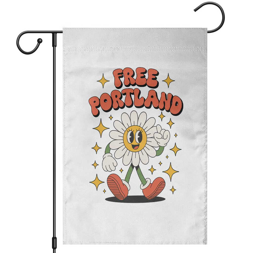 Retro Daisy Free Portland Garden Flag Oregon Freedom Fighter Flower Groovy Graphic - Wonder Print Shop