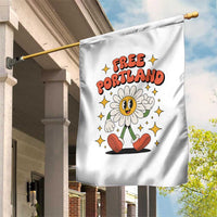 Retro Daisy Free Portland Garden Flag Oregon Freedom Fighter Flower Groovy Graphic - Wonder Print Shop