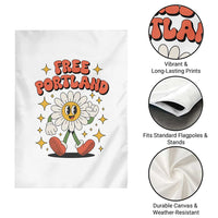 Retro Daisy Free Portland Garden Flag Oregon Freedom Fighter Flower Groovy Graphic - Wonder Print Shop