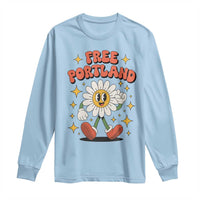 Retro Daisy Free Portland Long Sleeve Shirt Oregon Freedom Fighter Flower Groovy Graphic - Wonder Print Shop