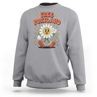 Retro Daisy Free Portland Sweatshirt Oregon Freedom Fighter Flower Groovy Graphic - Wonder Print Shop