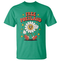 Retro Daisy Free Portland T Shirt Oregon Freedom Fighter Flower Groovy Graphic - Wonder Print Shop