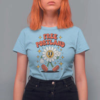 Retro Daisy Free Portland T Shirt For Women Oregon Freedom Fighter Flower Groovy Graphic - Wonder Print Shop