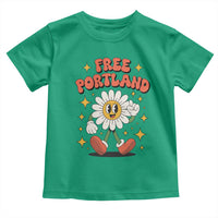 Retro Daisy Free Portland Toddler T Shirt Oregon Freedom Fighter Flower Groovy Graphic - Wonder Print Shop