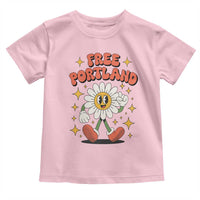 Retro Daisy Free Portland Toddler T Shirt Oregon Freedom Fighter Flower Groovy Graphic - Wonder Print Shop