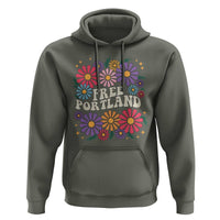 Retro Groovy Free Portland Hoodie Oregon Freedom Fighter Peaceful Hippie 70s Style - Wonder Print Shop