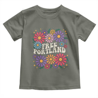 Retro Groovy Free Portland Toddler T Shirt Oregon Freedom Fighter Peaceful Hippie 70s Style - Wonder Print Shop