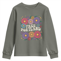 Retro Groovy Free Portland Youth Sweatshirt Oregon Freedom Fighter Peaceful Hippie 70s Style - Wonder Print Shop