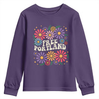 Retro Groovy Free Portland Youth Sweatshirt Oregon Freedom Fighter Peaceful Hippie 70s Style - Wonder Print Shop