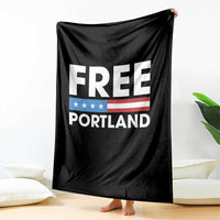 Free Portland Patriotic Throw Blanket Bold Political Statement American Flag - Wonder Print Shop