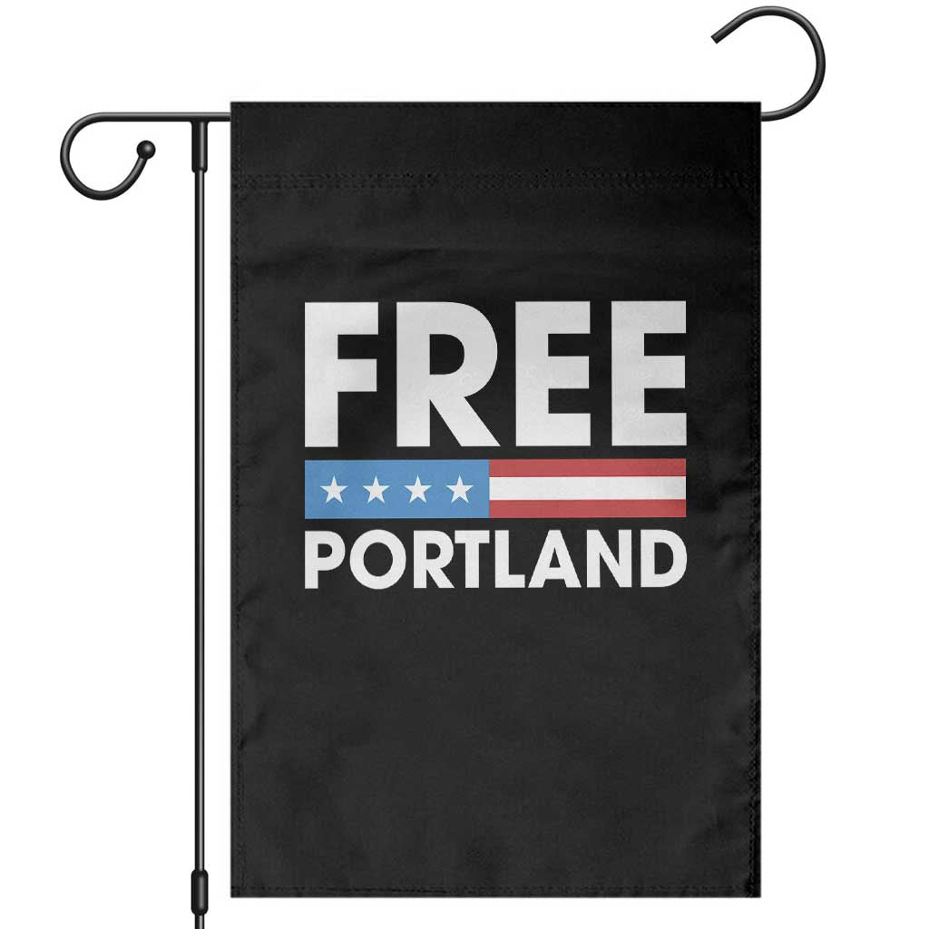 Free Portland Patriotic Garden Flag Bold Political Statement American Flag - Wonder Print Shop