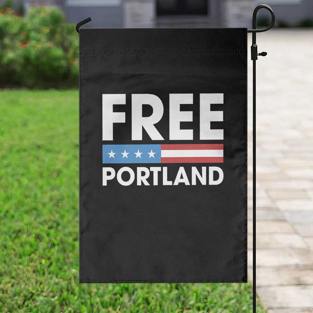 Free Portland Patriotic Garden Flag Bold Political Statement American Flag - Wonder Print Shop