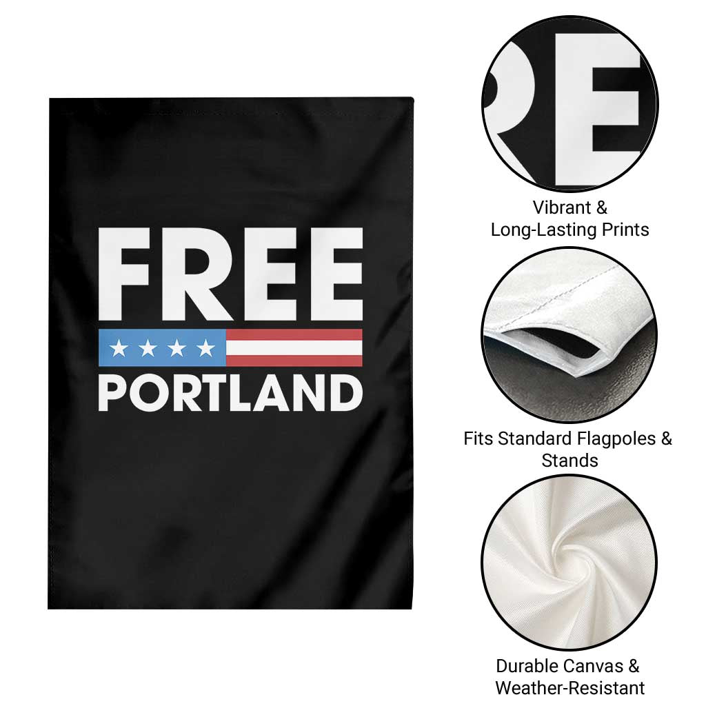 Free Portland Patriotic Garden Flag Bold Political Statement American Flag - Wonder Print Shop