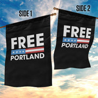 Free Portland Patriotic Garden Flag Bold Political Statement American Flag - Wonder Print Shop