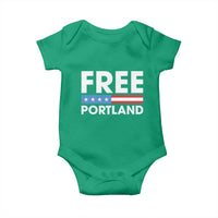 Free Portland Patriotic Baby Onesie Bold Political Statement American Flag - Wonder Print Shop