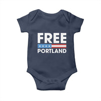 Free Portland Patriotic Baby Onesie Bold Political Statement American Flag - Wonder Print Shop