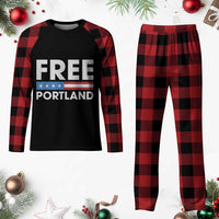 Free Portland Patriotic Plaid Pajama Set Bold Political Statement American Flag - Wonder Print Shop