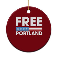 Free Portland Patriotic Ceramic Ornament Bold Political Statement American Flag - Wonder Print Shop