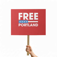 Free Portland Patriotic Protest Sign Bold Political Statement American Flag - Wonder Print Shop