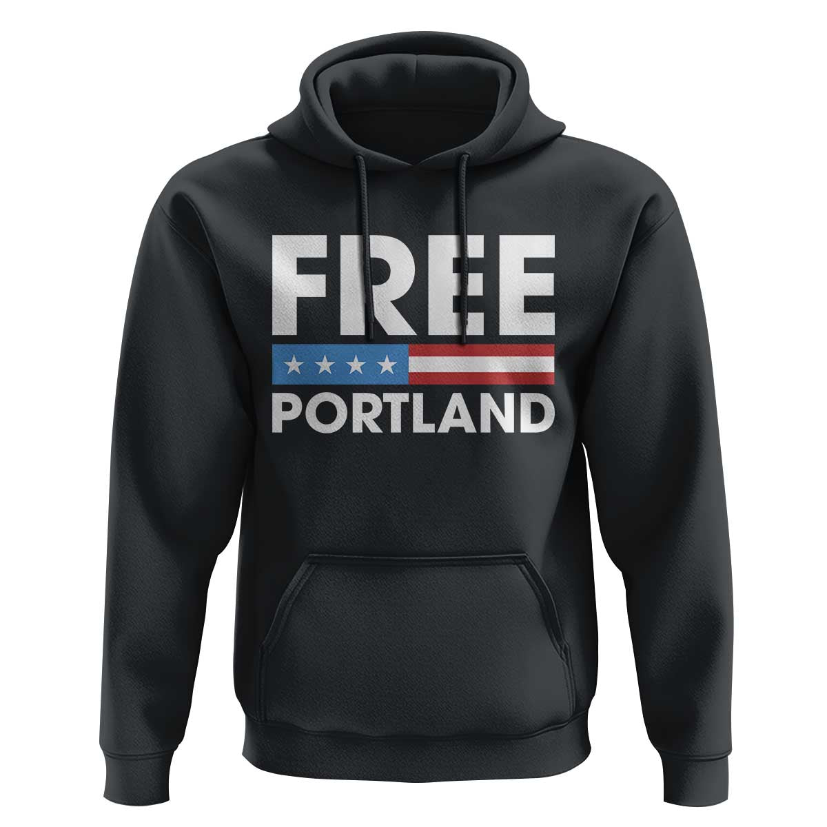 Free Portland Patriotic Hoodie Bold Political Statement American Flag - Wonder Print Shop