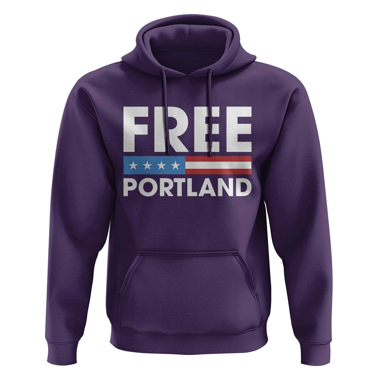 Free Portland Patriotic Hoodie Bold Political Statement American Flag - Wonder Print Shop