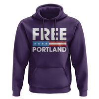 Free Portland Patriotic Hoodie Bold Political Statement American Flag - Wonder Print Shop