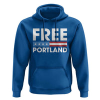 Free Portland Patriotic Hoodie Bold Political Statement American Flag - Wonder Print Shop