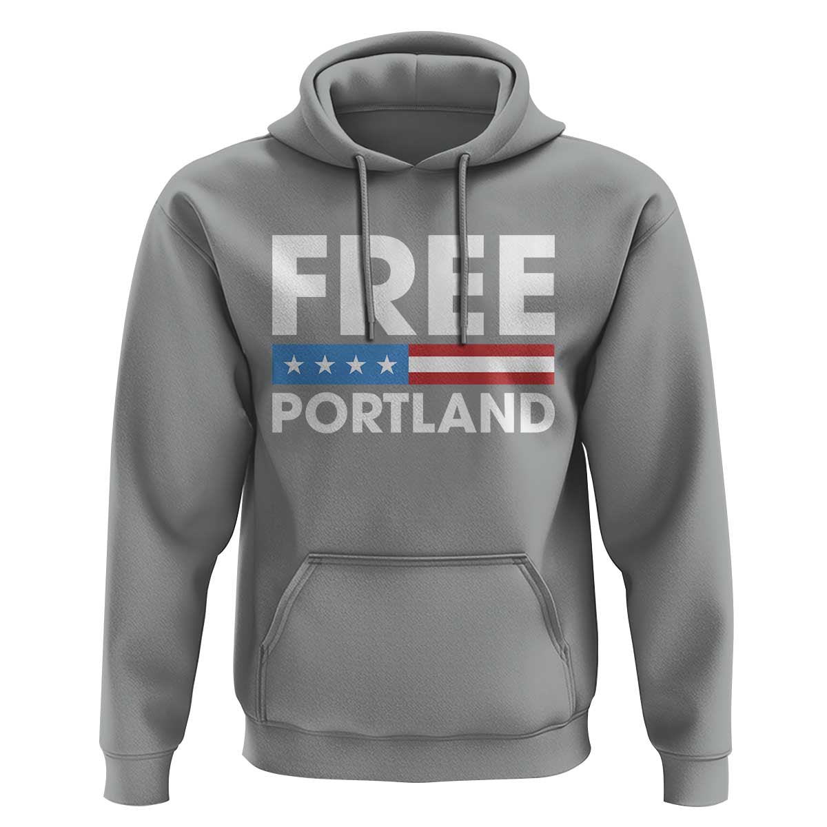 Free Portland Patriotic Hoodie Bold Political Statement American Flag - Wonder Print Shop