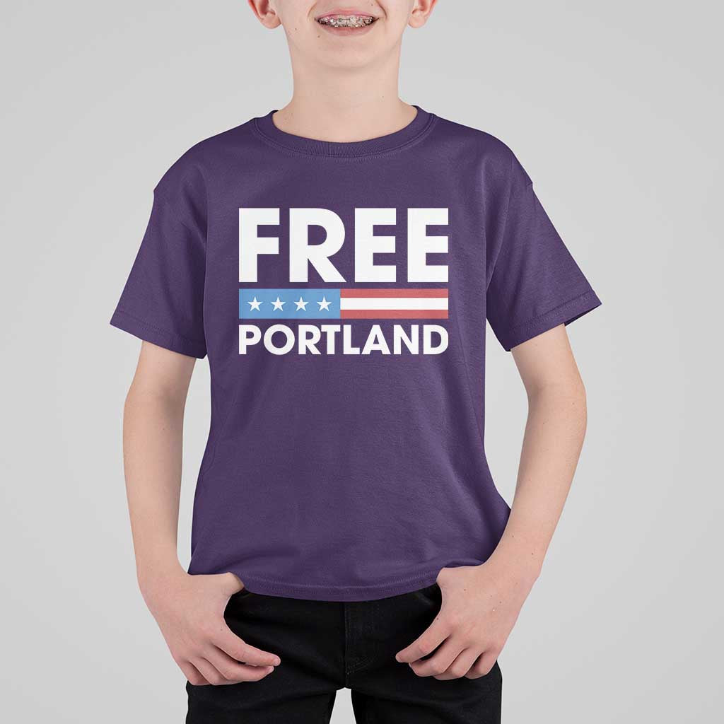 Free Portland Patriotic T Shirt For Kid Bold Political Statement American Flag - Wonder Print Shop